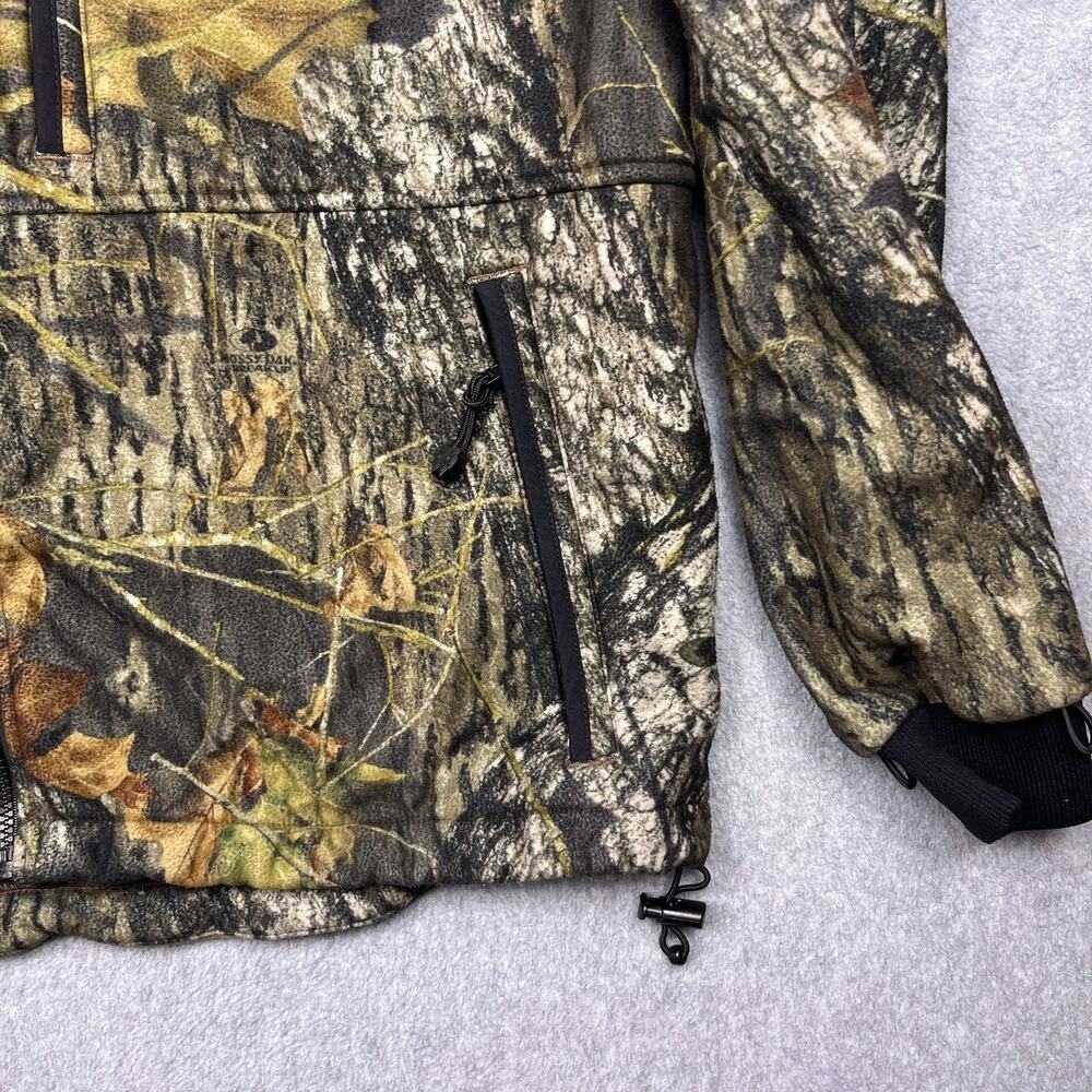 mad dog gear mossy oak jacket camo fleece lined full zip large - Picture 3 of 13